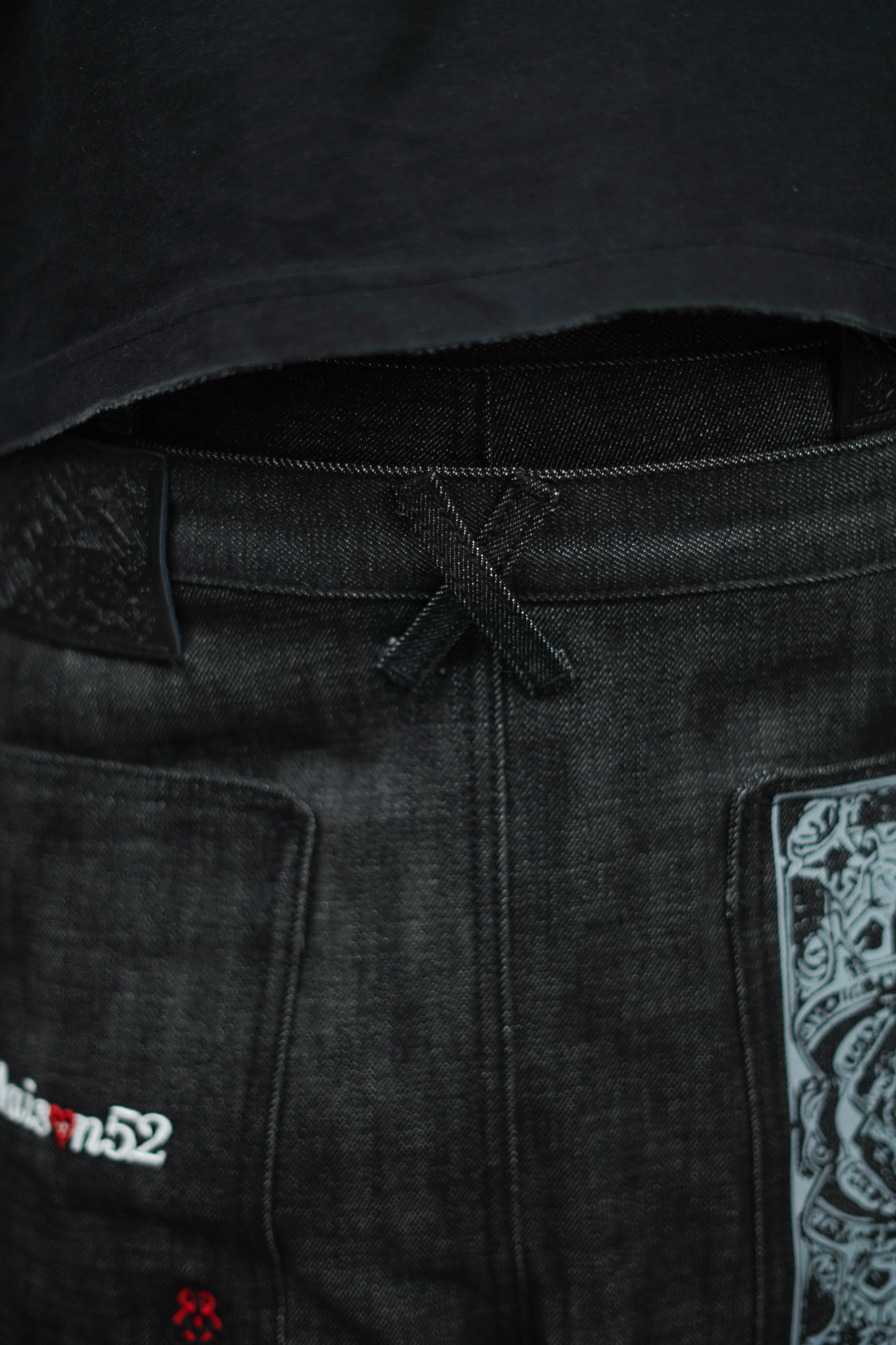 CARD SELVEDGE BLACK JEANS