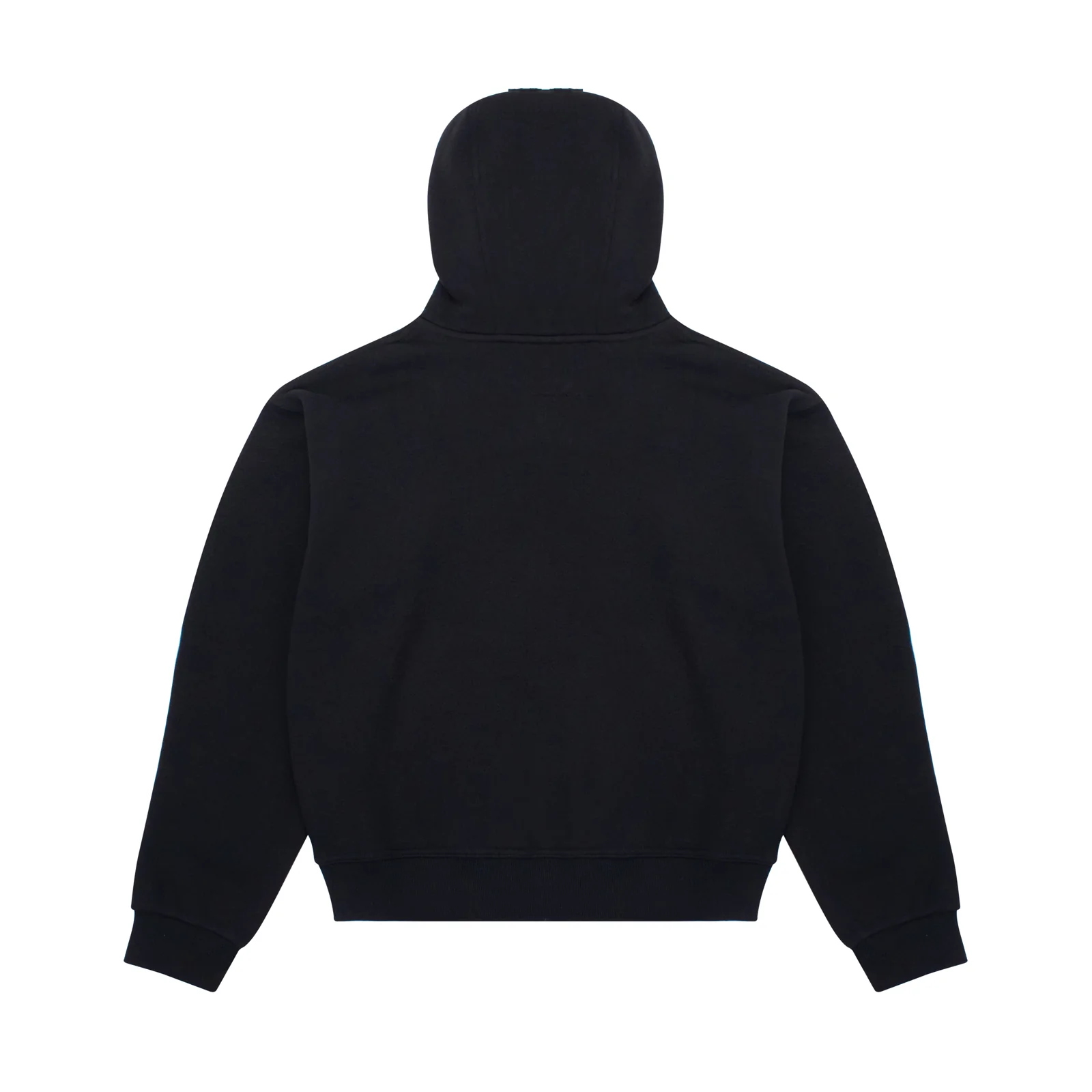 BLACK DOUBLE HOOD  ZIP UP