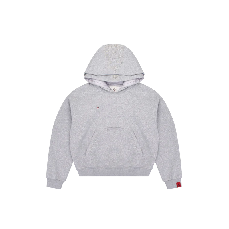 PRE-ORDERS GREY DOUBLE HOOD HOODIE