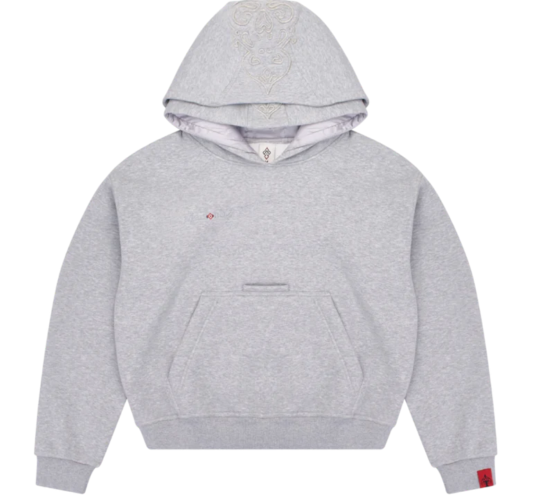 GREY DOUBLE HOOD HOODIE