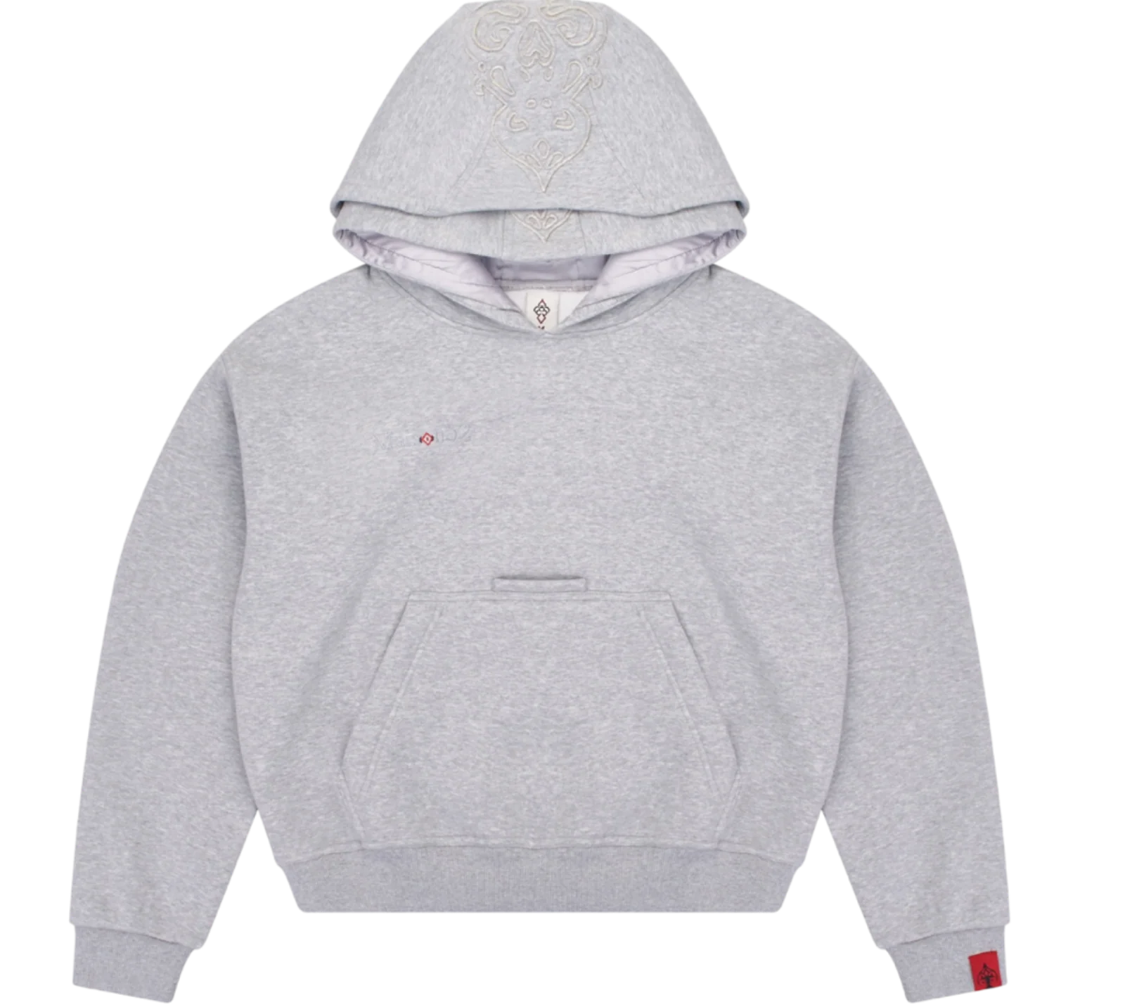 GREY DOUBLE HOOD HOODIE